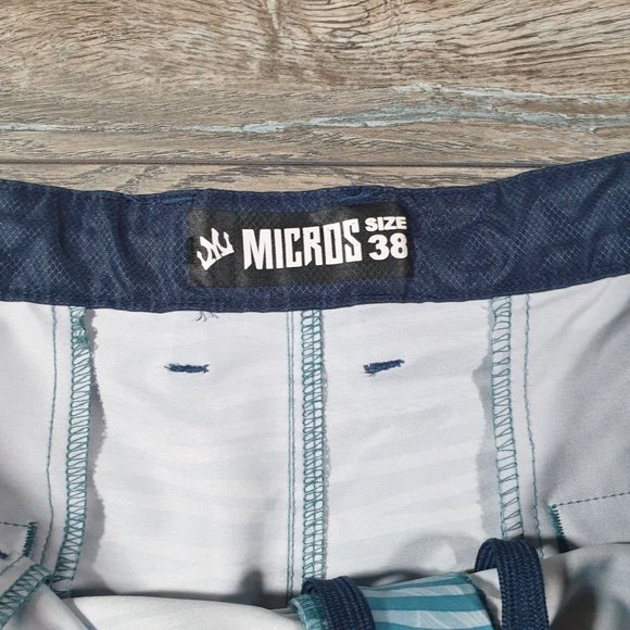 Micros Mens 38" Waist Swim Trunks Board Shorts Beach Surf Vacation Pool - Picture 6 of 8